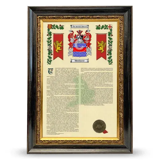 Merriment Armorial History Framed - Heirloom