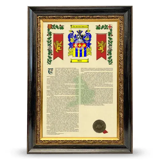 Mew Armorial History Framed - Heirloom