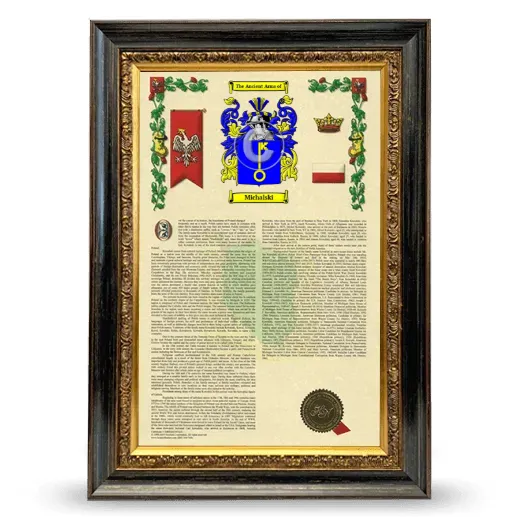 Michalski Armorial History Framed - Heirloom