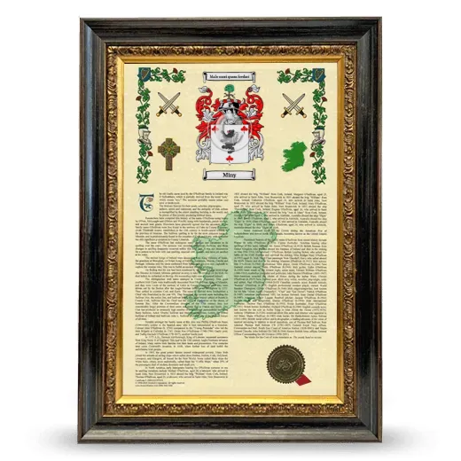 Miny Armorial History Framed - Heirloom