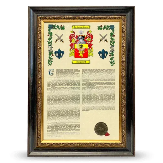 Monscord Armorial History Framed - Heirloom