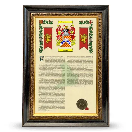 Monse Armorial History Framed - Heirloom