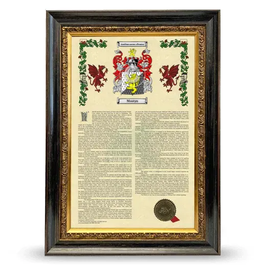 Mostyn Armorial History Framed - Heirloom