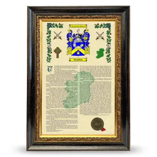 Moynihan Armorial History Framed - Heirloom