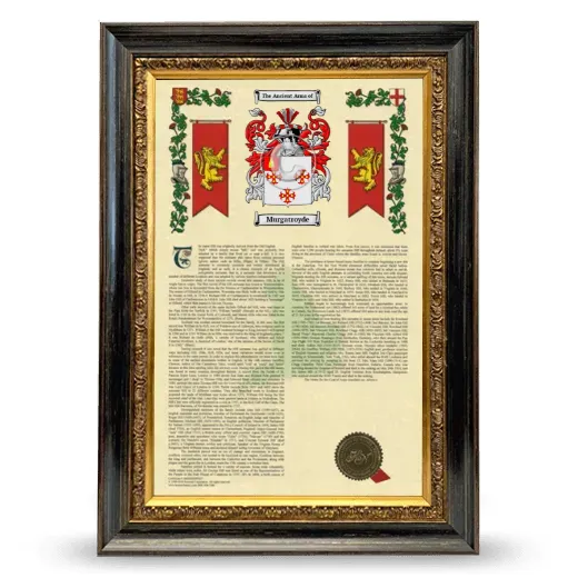 Murgatroyde Armorial History Framed - Heirloom