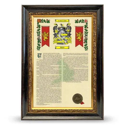 Myatt Armorial History Framed - Heirloom