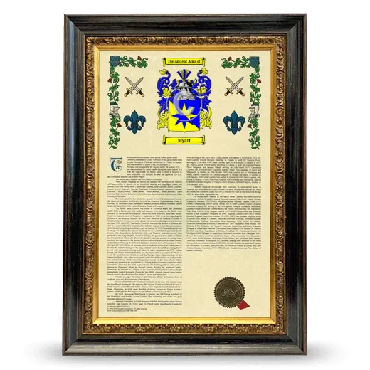 Myatt Armorial History Framed - Heirloom