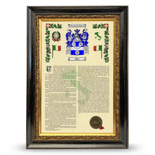 Nase Armorial History Framed - Heirloom