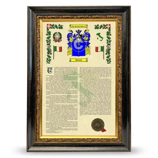 Nastasi Armorial History Framed - Heirloom