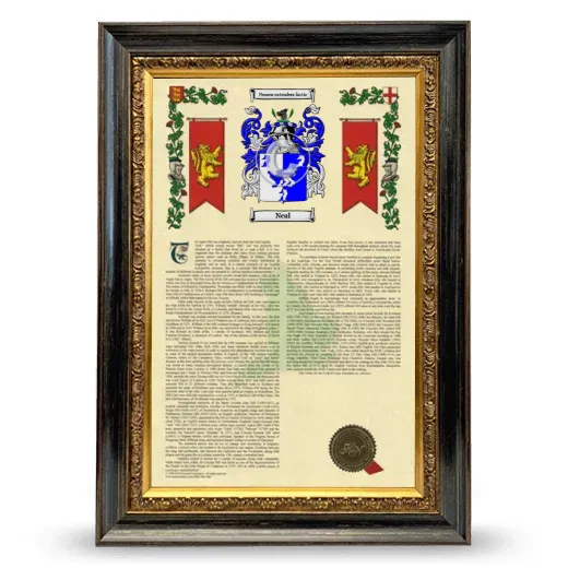 Neal Armorial History Framed - Heirloom