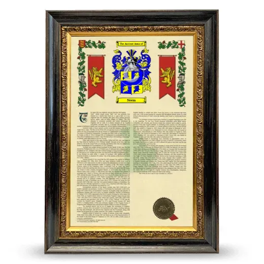 Neem Armorial History Framed - Heirloom