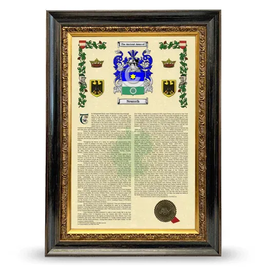 Neurath Armorial History Framed - Heirloom