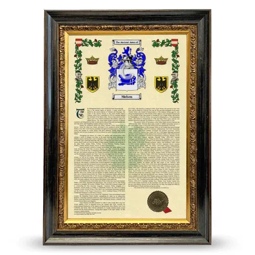 Nielsen Armorial History Framed - Heirloom