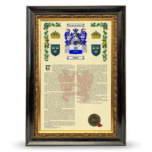 Noren Armorial History Framed - Heirloom