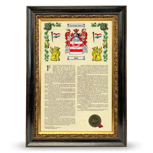 Noss Armorial History Framed - Heirloom
