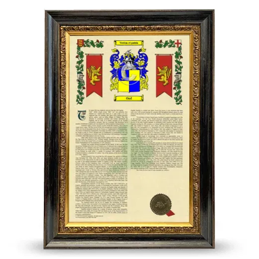 Oad Armorial History Framed - Heirloom