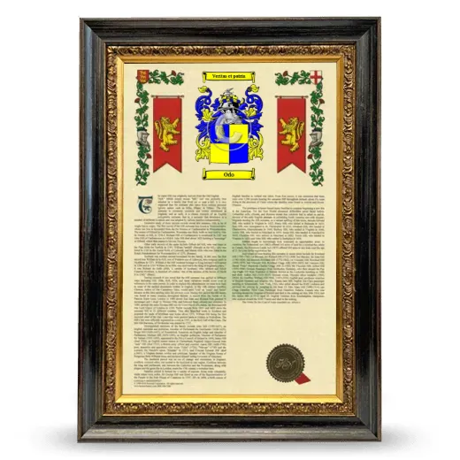 Odo Armorial History Framed - Heirloom