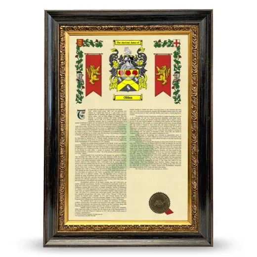 Oldan Armorial History Framed - Heirloom