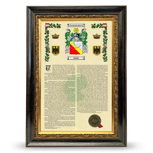 Osten Armorial History Framed - Heirloom