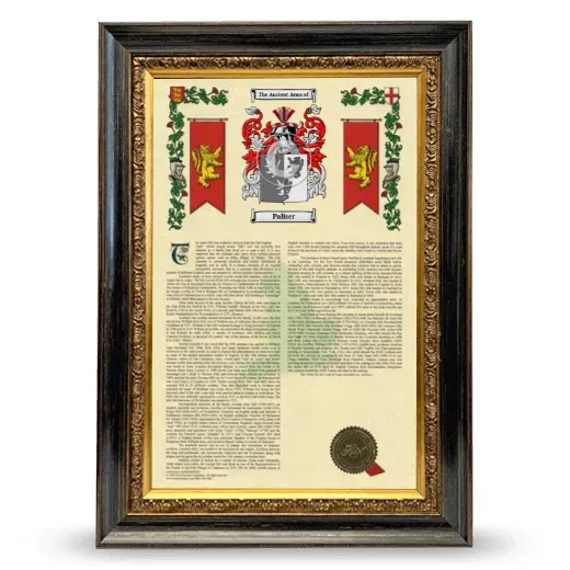 Paliser Armorial History Framed - Heirloom