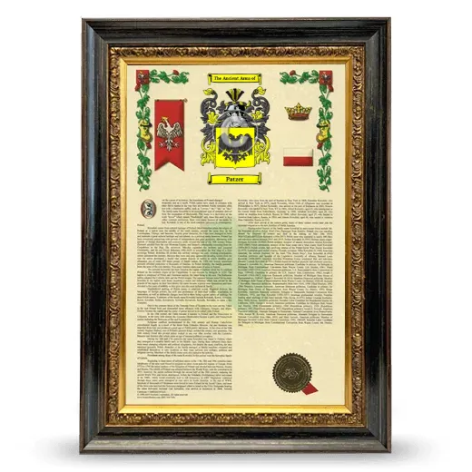 Patzer Armorial History Framed - Heirloom