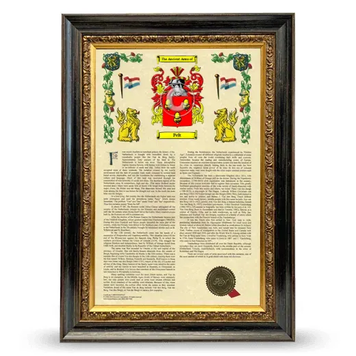 Pelt Armorial History Framed - Heirloom