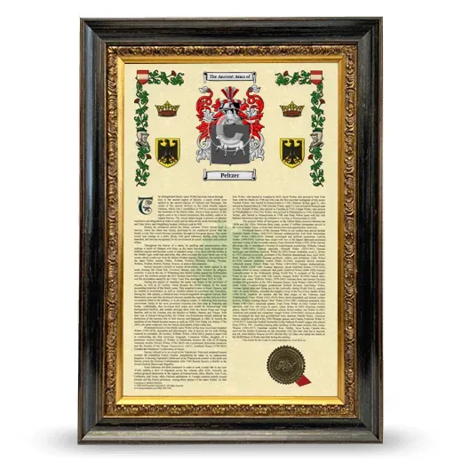 Peltzer Armorial History Framed - Heirloom