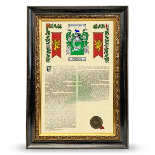 Penalegon Armorial History Framed - Heirloom