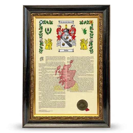 Petin Armorial History Framed - Heirloom