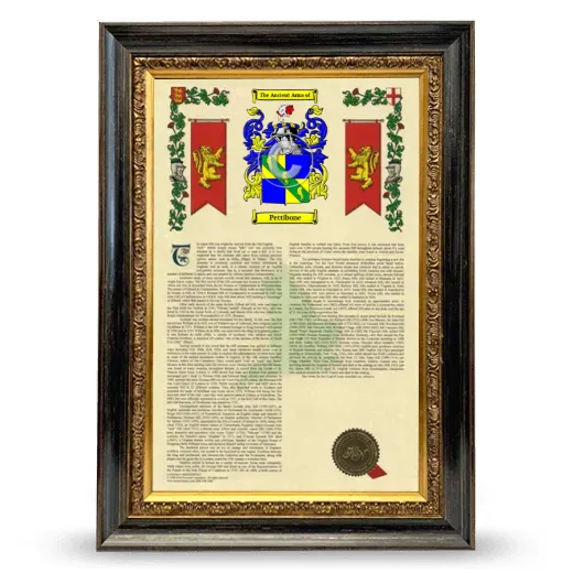 Pettibone Armorial History Framed - Heirloom