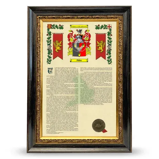 Pidox Armorial History Framed - Heirloom