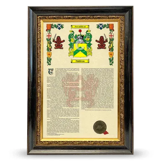Pinkleton Armorial History Framed - Heirloom