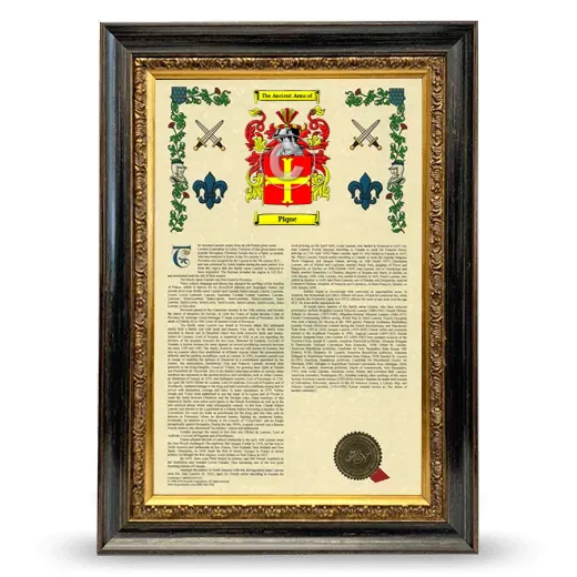 Pique Armorial History Framed - Heirloom