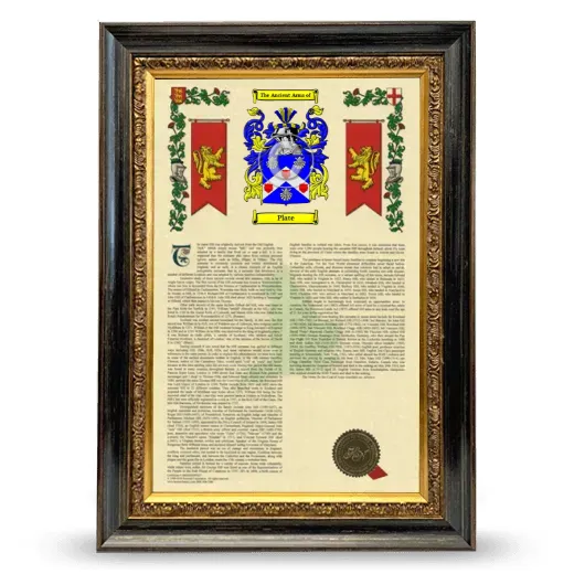 Plate Armorial History Framed - Heirloom