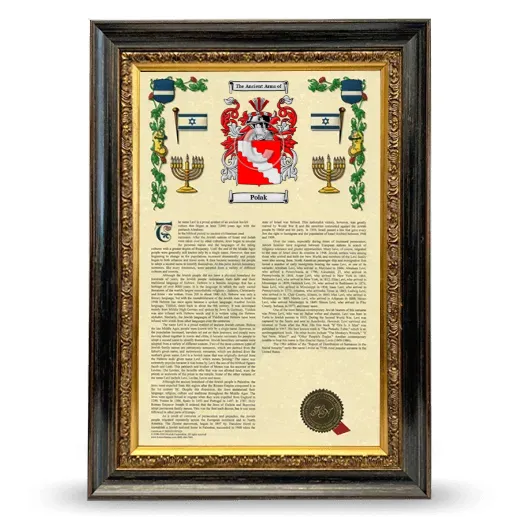 Polak Armorial History Framed - Heirloom