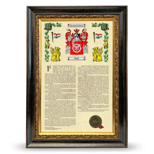 Prost Armorial History Framed - Heirloom