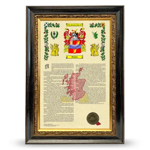 Proven Armorial History Framed - Heirloom