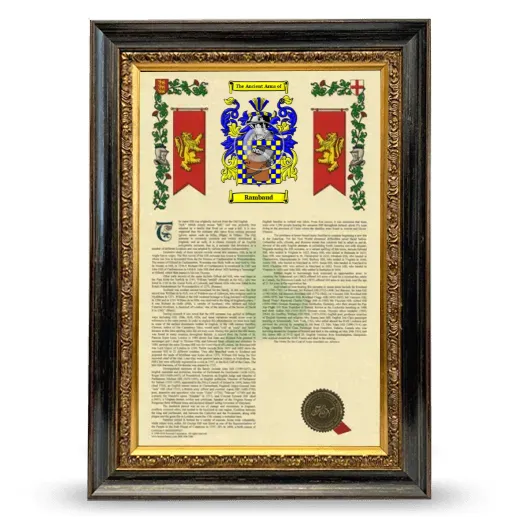 Rambaud Armorial History Framed - Heirloom