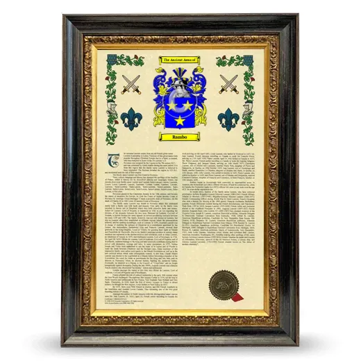 Rambo Armorial History Framed - Heirloom