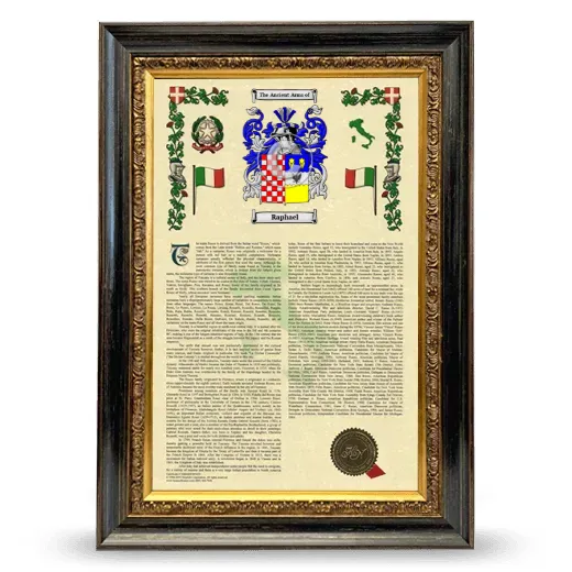 Raphael Armorial History Framed - Heirloom