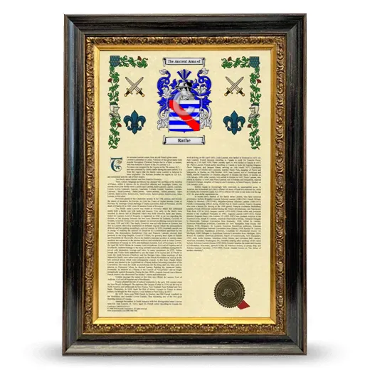 Rathe Armorial History Framed - Heirloom
