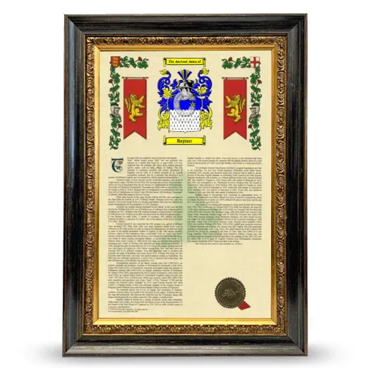 Raynar Armorial History Framed - Heirloom