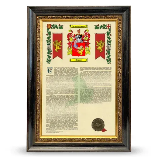 Reasor Armorial History Framed - Heirloom