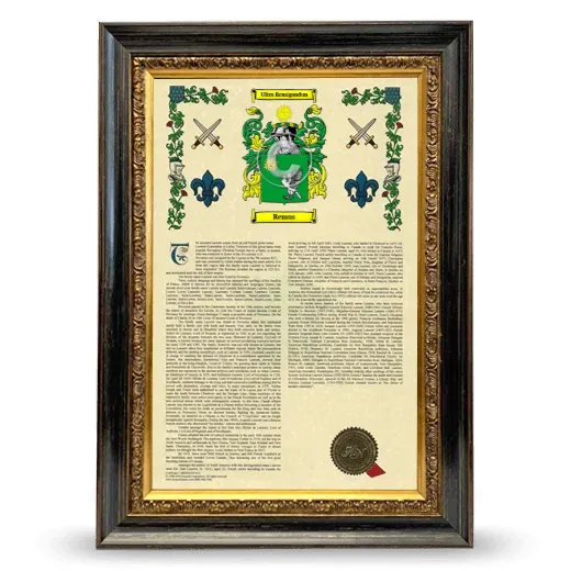 Remus Armorial History Framed - Heirloom