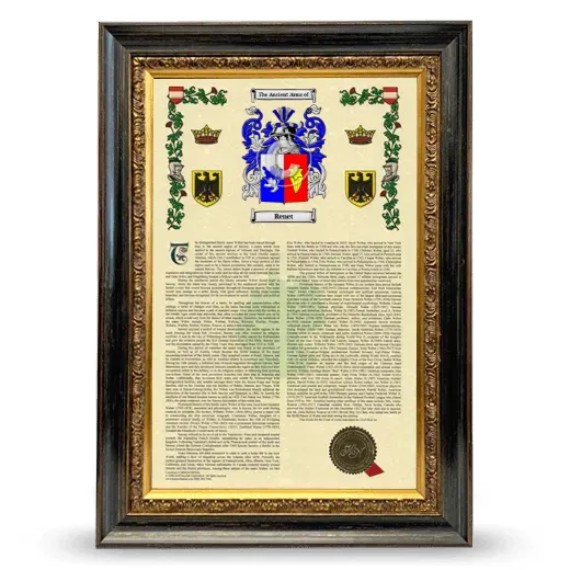 Renet Armorial History Framed - Heirloom