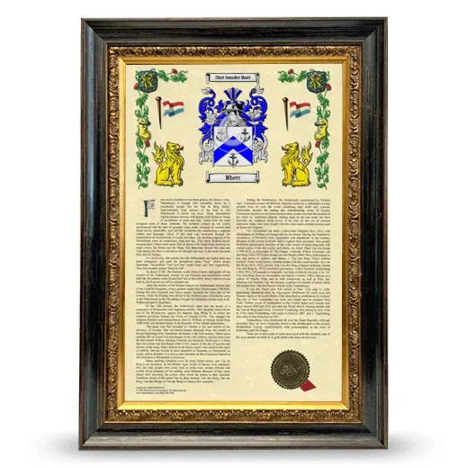 Rhett Armorial History Framed - Heirloom