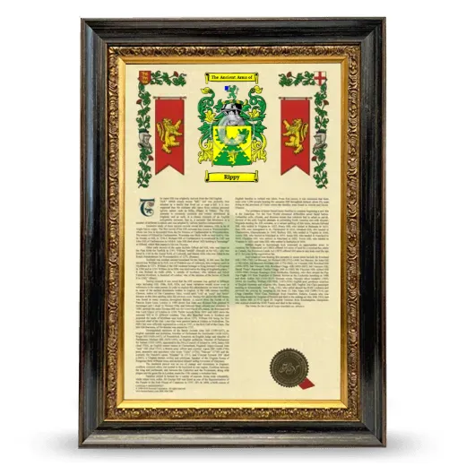 Rippy Armorial History Framed - Heirloom