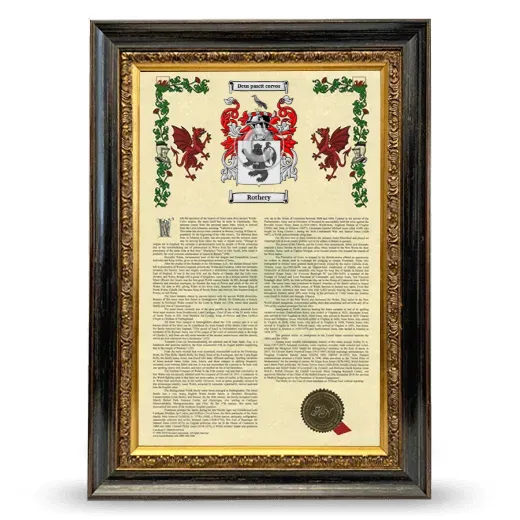 Rothery Armorial History Framed - Heirloom