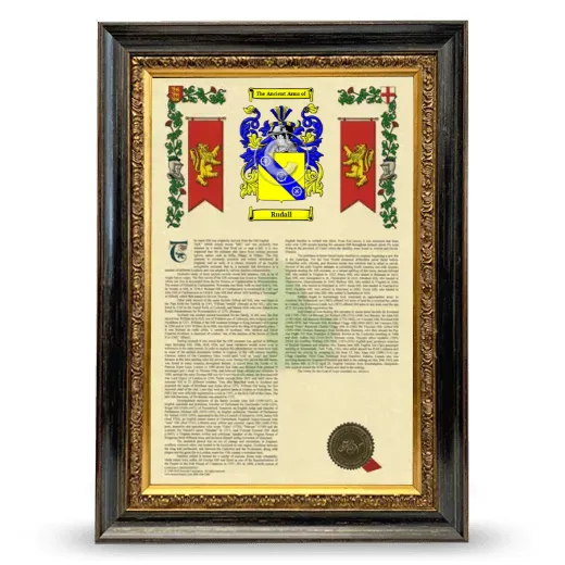 Rudall Armorial History Framed - Heirloom