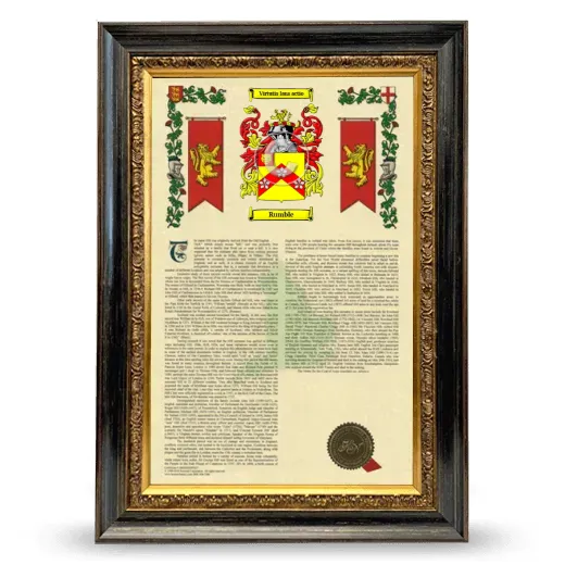 Rumble Armorial History Framed - Heirloom